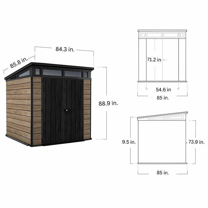 Keter DecoCoat 7x7 Premium Modern Outdoor Storage Shed