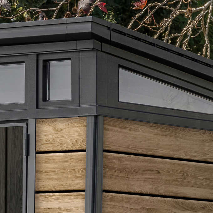 Keter DecoCoat 7x7 Premium Modern Outdoor Storage Shed