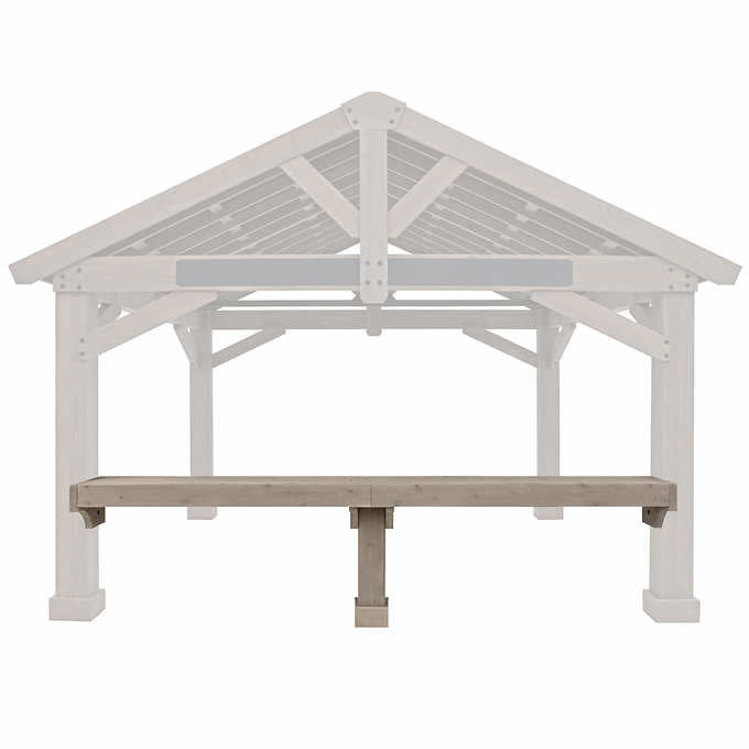 Yardistry 16' x 14' Timber Frame Pavilion Wood Counter