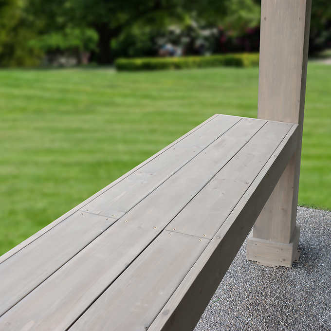 Yardistry 16' x 14' Timber Frame Pavilion Wood Counter