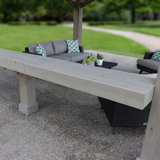 Yardistry 16' x 14' Timber Frame Pavilion Wood Counter