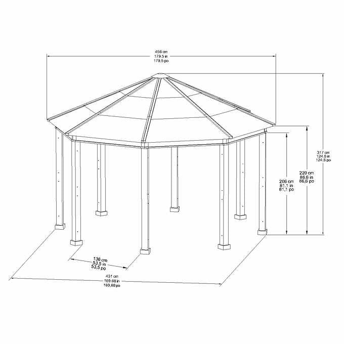 Sunjoy 14.9' x 14.9’ Daybreak Octagon Gazebo