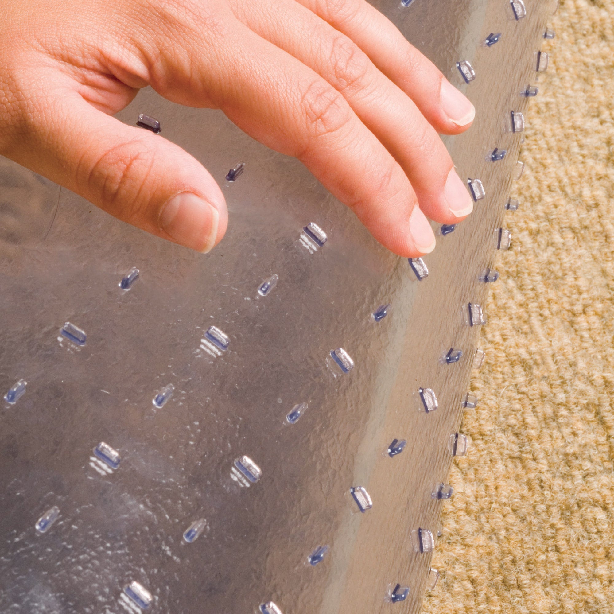 ES Robbins Chair Mat for High Pile Carpet, 45 x 53 With Lip, Clear