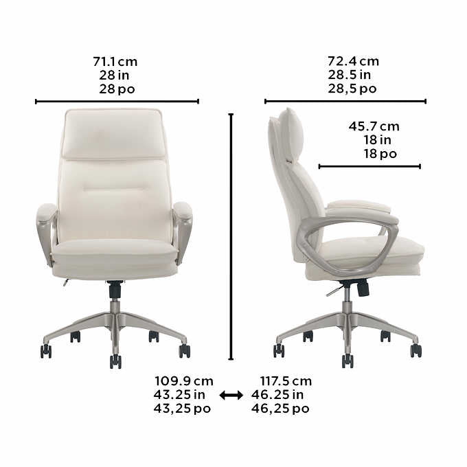 Lillian August Peyton Plush Velvet High Back Office Chair