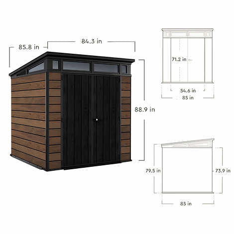 Keter DecoCoat 7x7 Premium Modern Outdoor Storage Shed