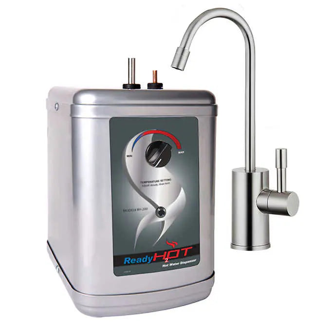 Ready Hot Instant Hot Water Dispenser with Chrome or Brushed Nickel Faucet