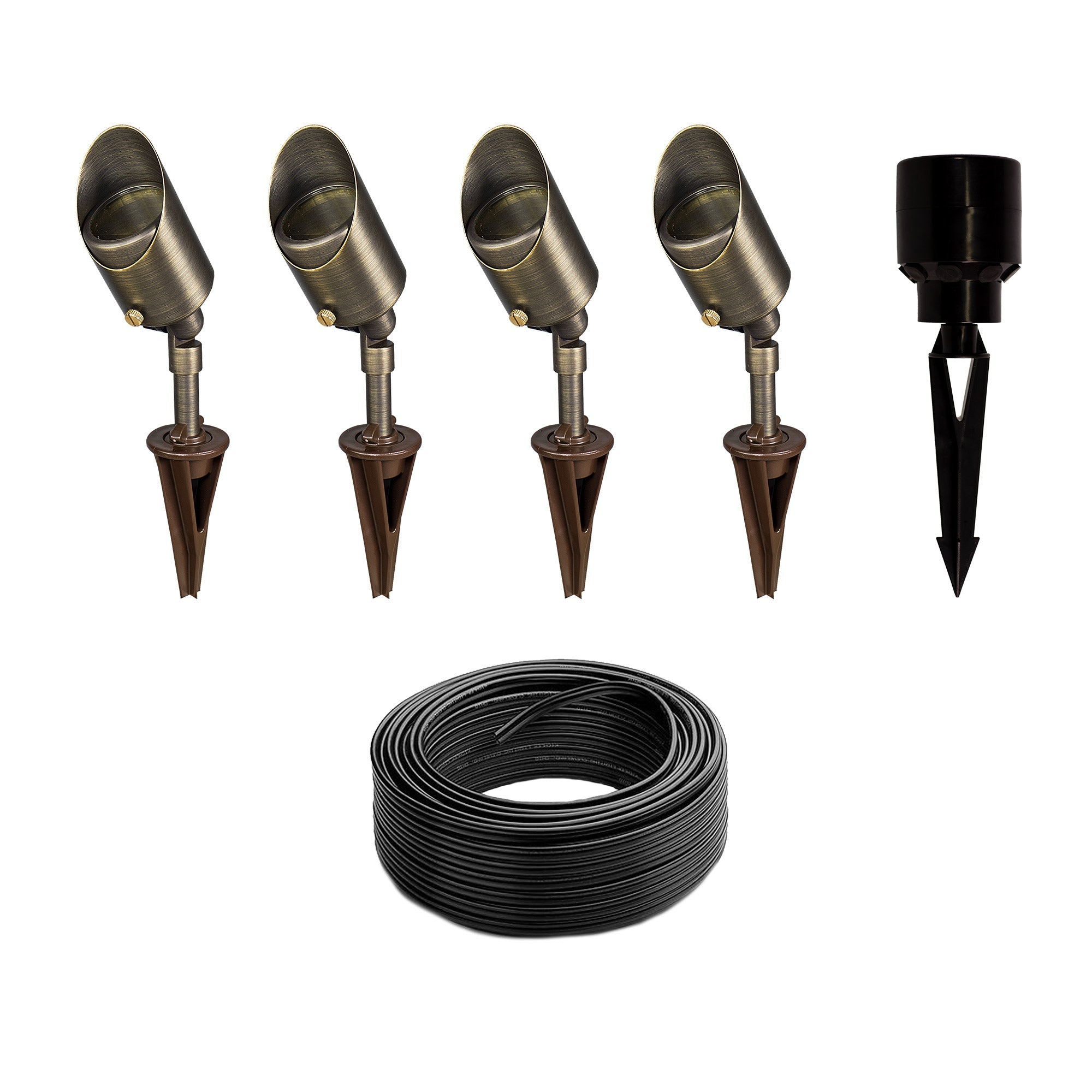 VOLT Low Voltage LED Outdoor Spotlight 4-pack Expansion Kit