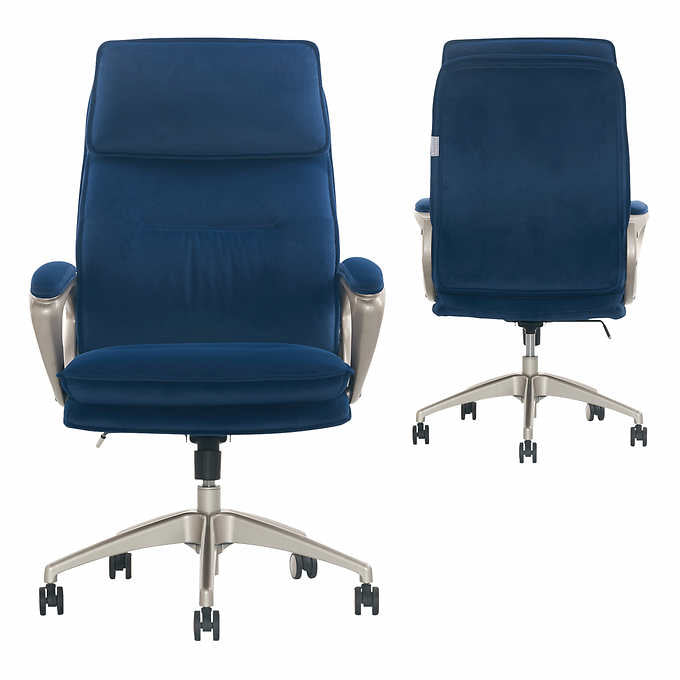 Lillian August Peyton Plush Velvet High Back Office Chair