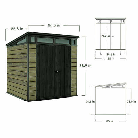 Keter DecoCoat 7x7 Premium Modern Outdoor Storage Shed