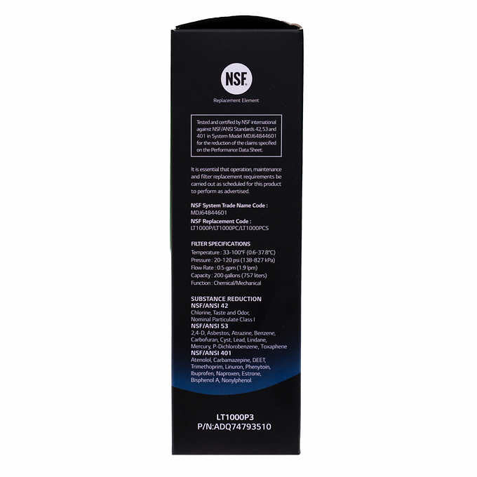 LG LT1000P3 Water Filter, 3-pack