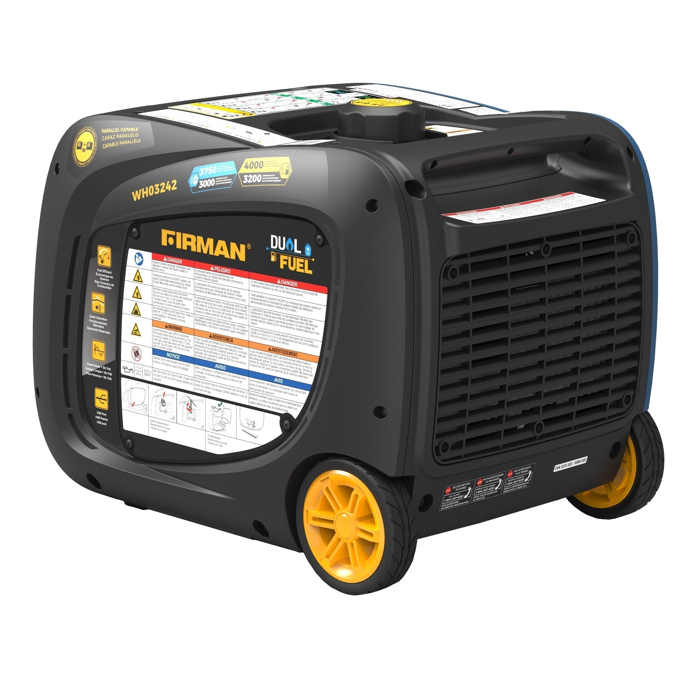 Firman 3200W Running / 4000W Peak Dual Fuel Inverter Generator