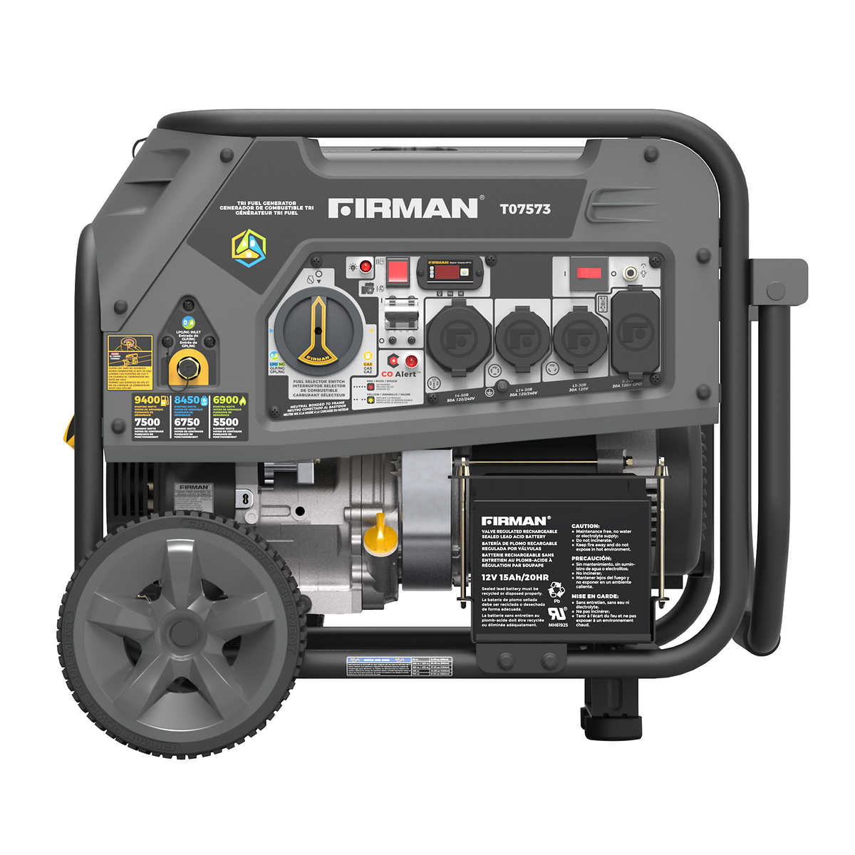 Firman 7500W Running / 9400W Peak Tri Fuel Generator