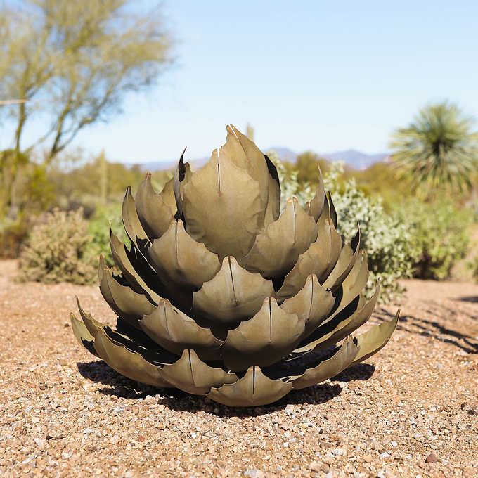 Artichoke Agave Sculpture by Desert Steel