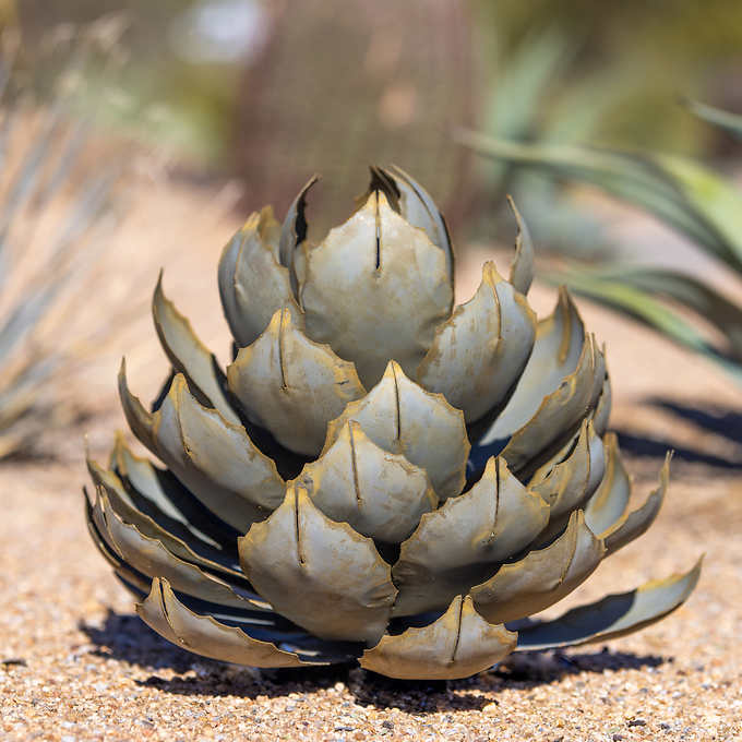 Artichoke Agave Sculpture by Desert Steel