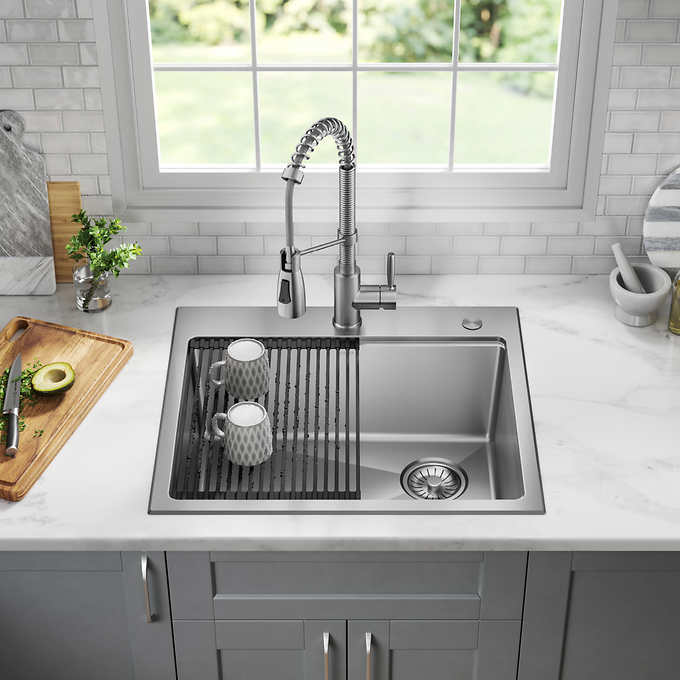 Delta 25" Stainless Steel Dual Mount Workstation Sink