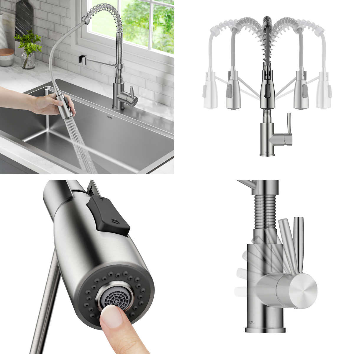 Delta Pull-Down High Arc Single Handle Kitchen Faucet
