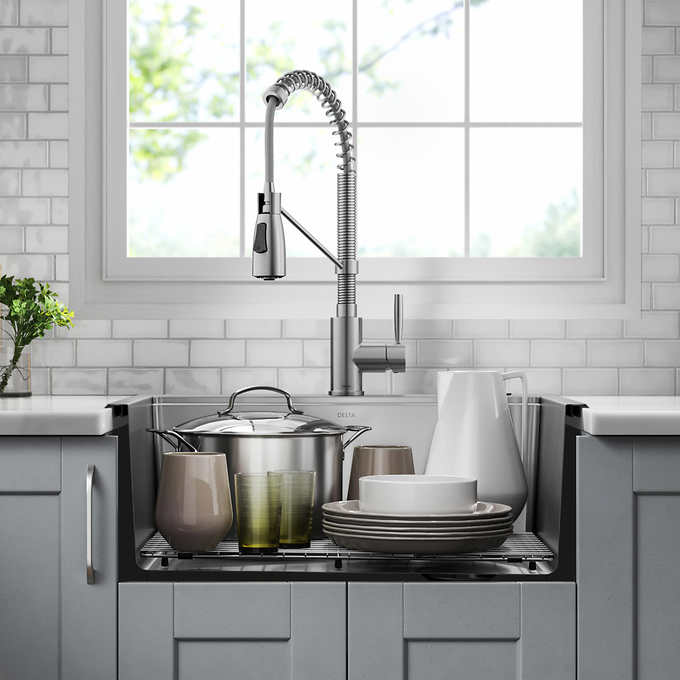 Delta 25" Stainless Steel Dual Mount Workstation Sink