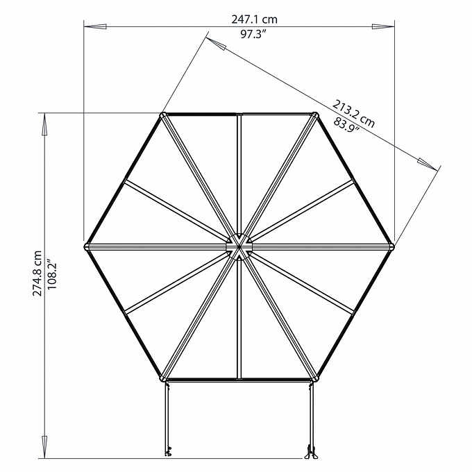 Palram Canopia Oasis Hexagonal Greenhouse