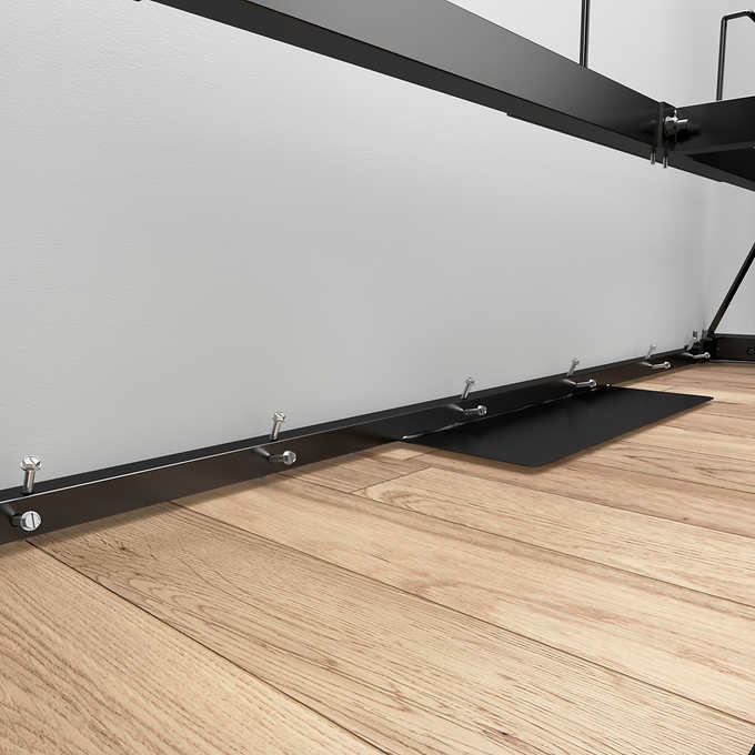 Boutique Full Wall Bed with Two Storage Units and Drawer