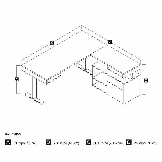 Viva L-Shape Height Sit and Stand Adjustable Workstation