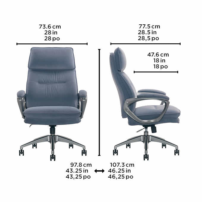 Lillian August Peyton Plush Velvet High Back Office Chair