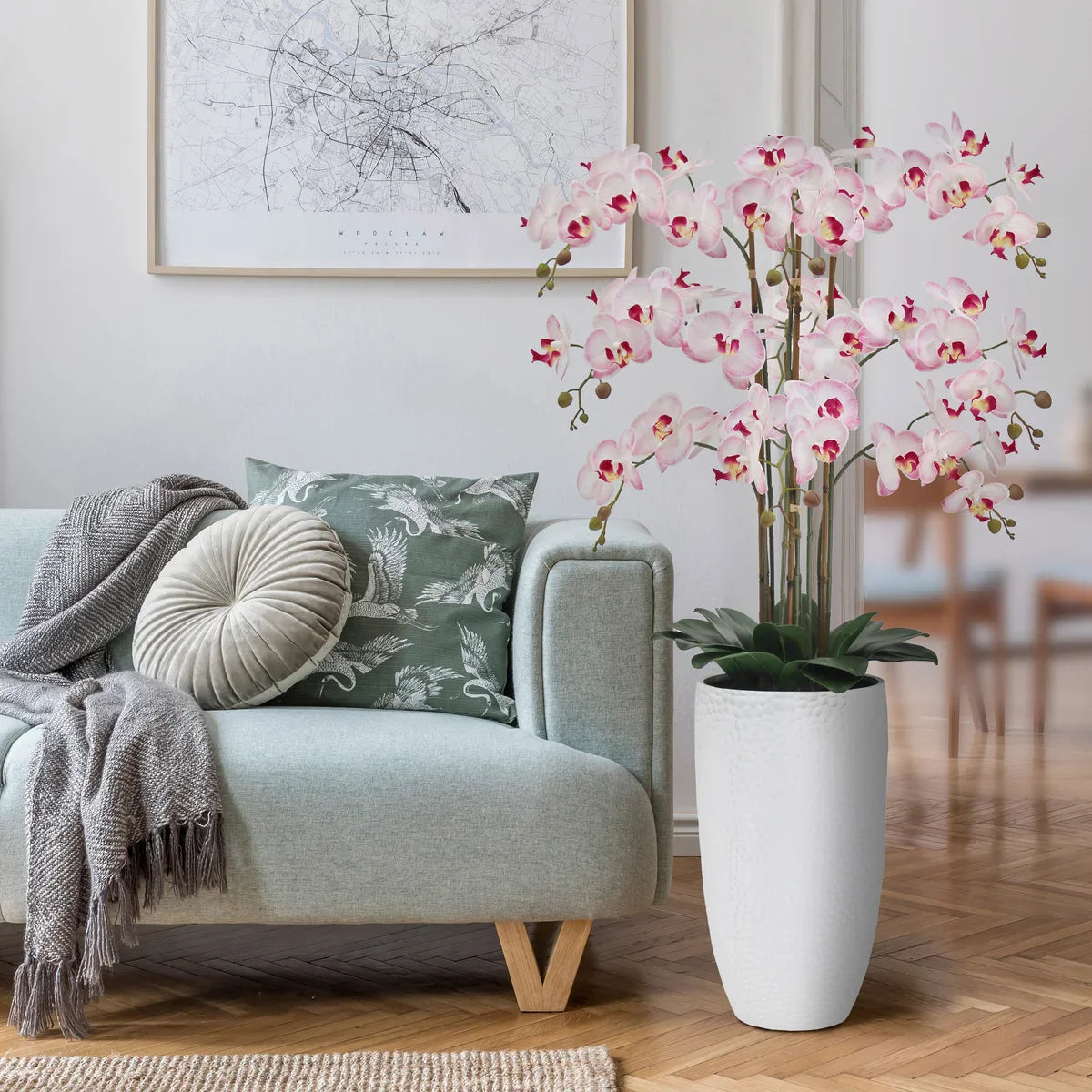 Faux 4’ Phalaenopsis Orchid