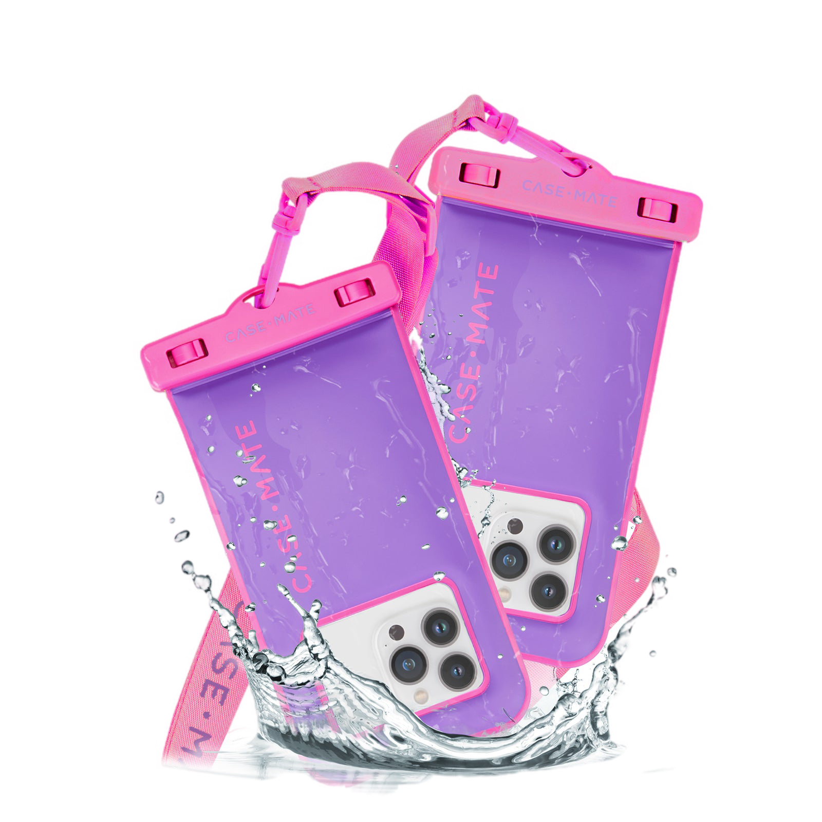 Case-Mate Waterproof Floating Pouch - 2 Pack (Purple Paradise)