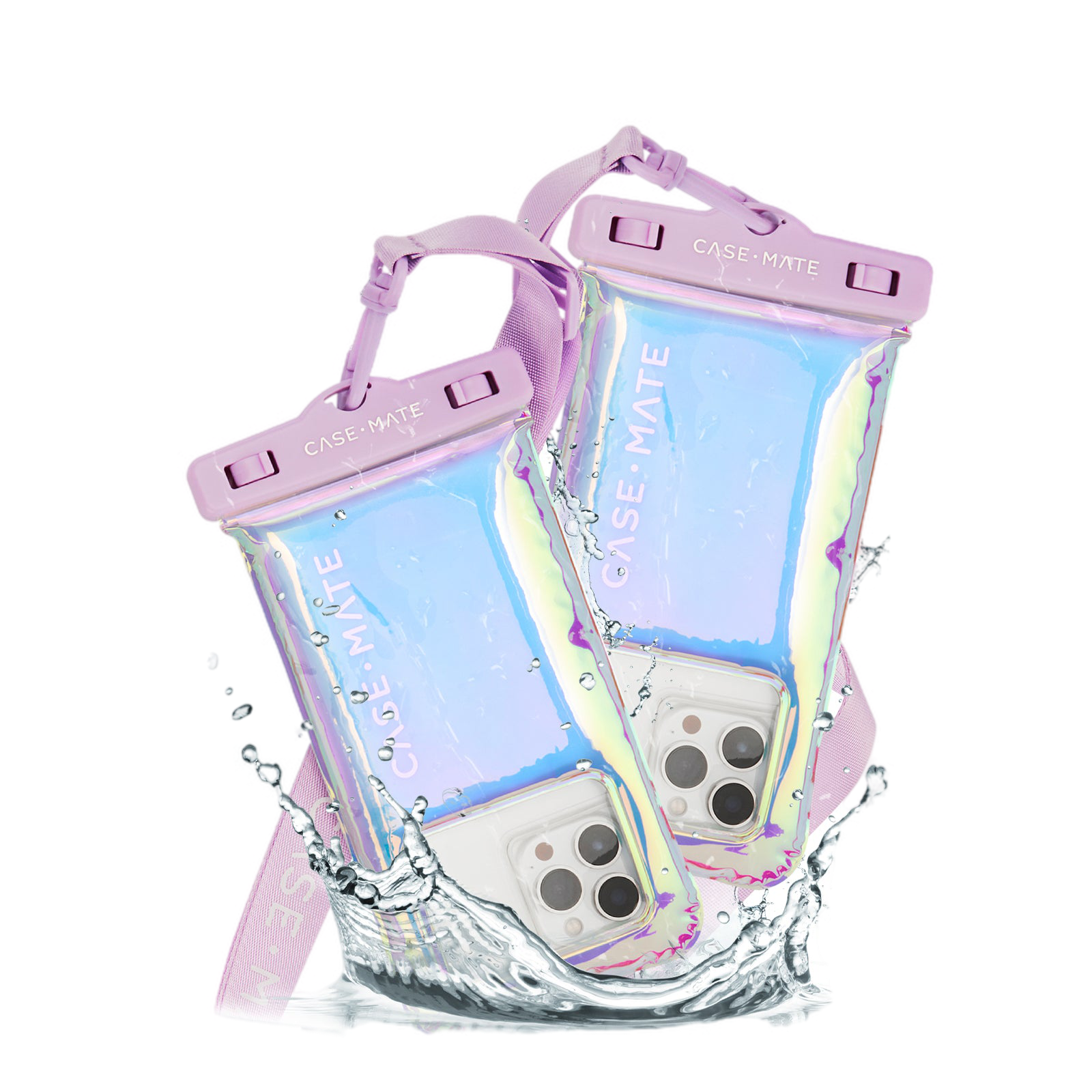 Case-Mate Waterproof Floating Pouch - 2 Pack (Soap Bubble)