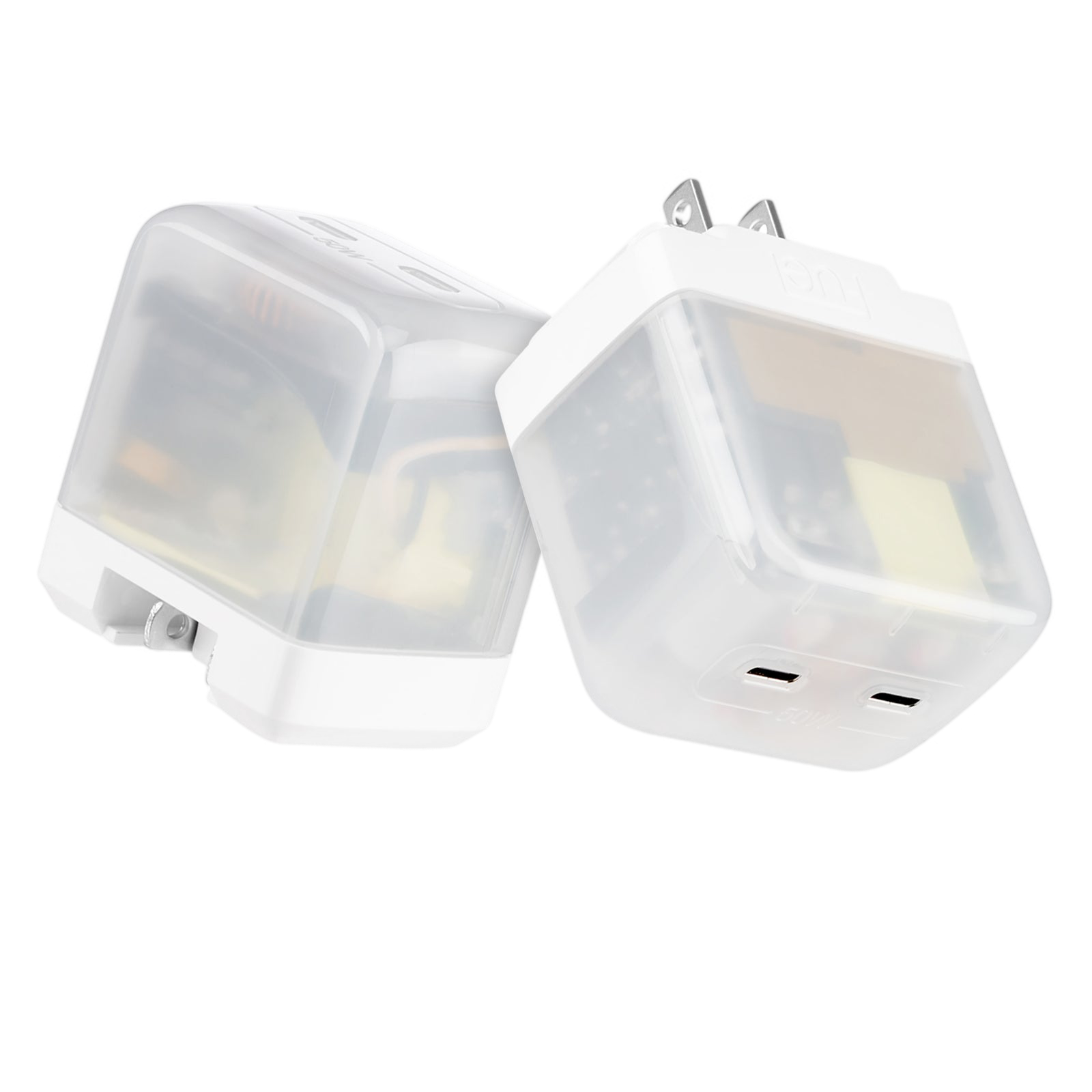 Fuel 50W Dual USB C Wall Charger (Frosted White) - 2 Pack