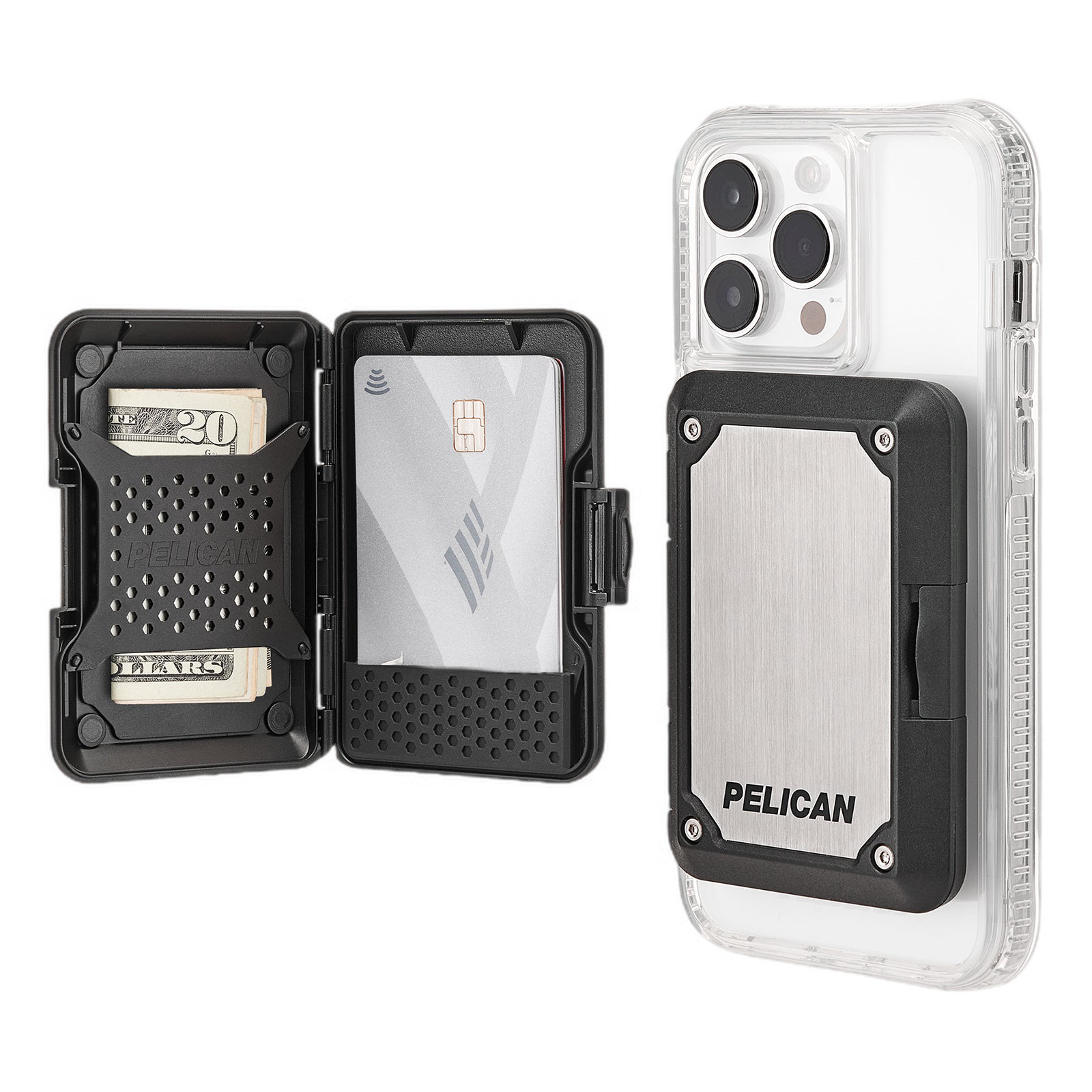 Pelican Shield MagSafe RFID Blocking Wallet Brushed Titanium